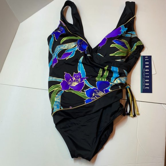 NWT Longitude Tassel Surplice One Piece Swimsuit - Picture 3 of 5